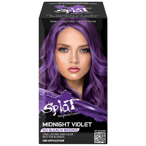 Midnight Violet No Bleach Violet Semi-Permanent Hair Dye Kit