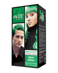 Neon Green: Original Neon Green Semi-Permanent Hair Dye Complete Kit with Bleach