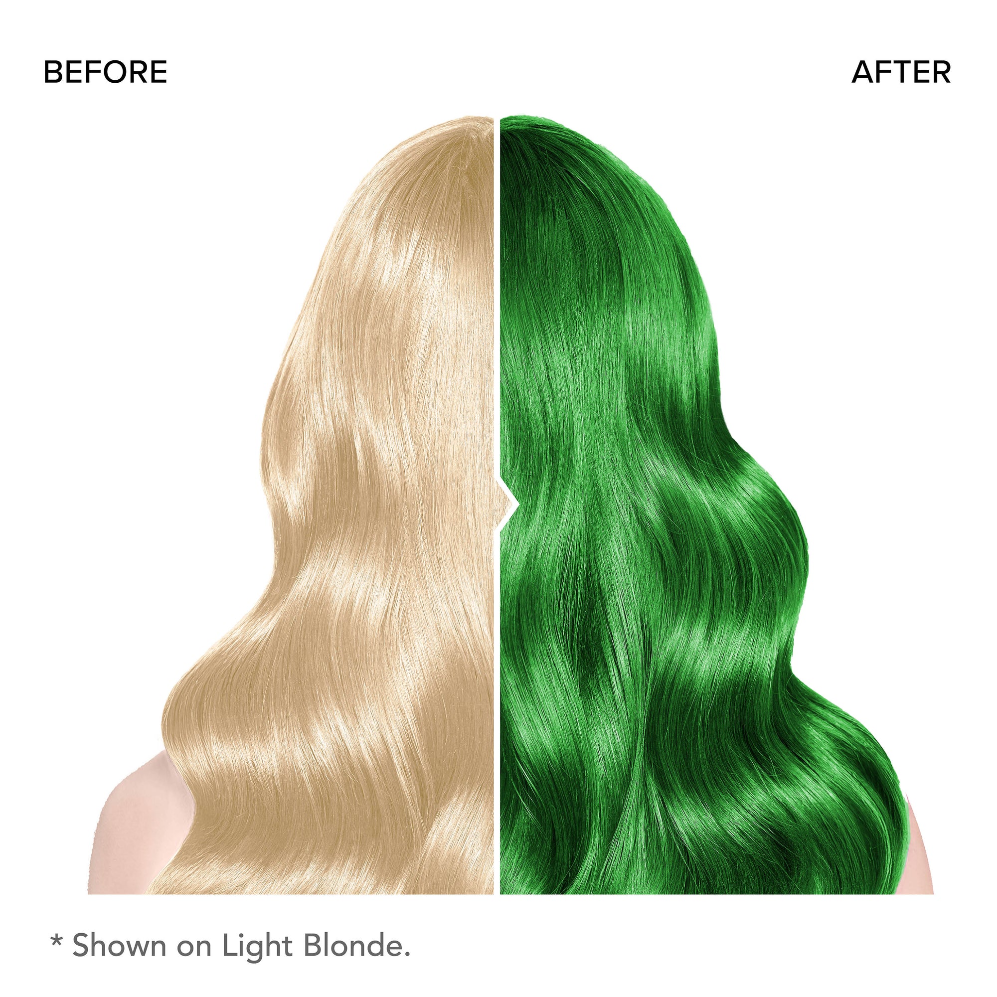 Neon Green: Original Neon Green Semi-Permanent Hair Dye Complete Kit with Bleach