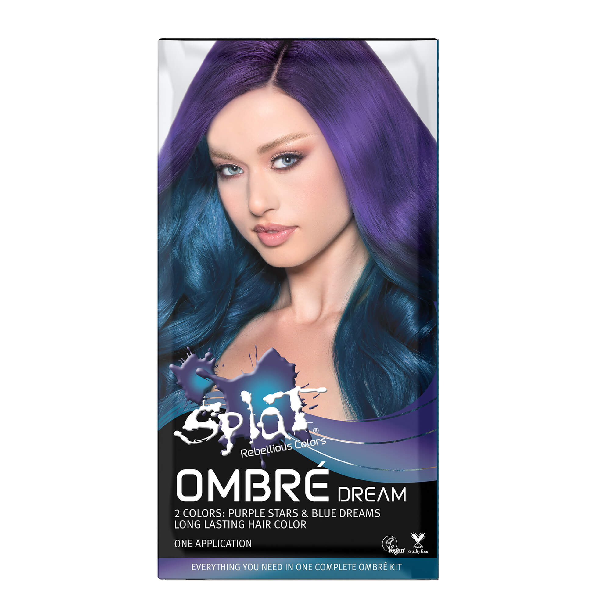 Ombre Dream: Blue and Purple Semi-Permanent Hair Dye &amp; Bleach
