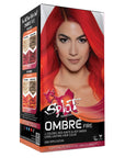 Ombre Fire: Red and Orange Semi-Permanent Hair Dye & Bleach
