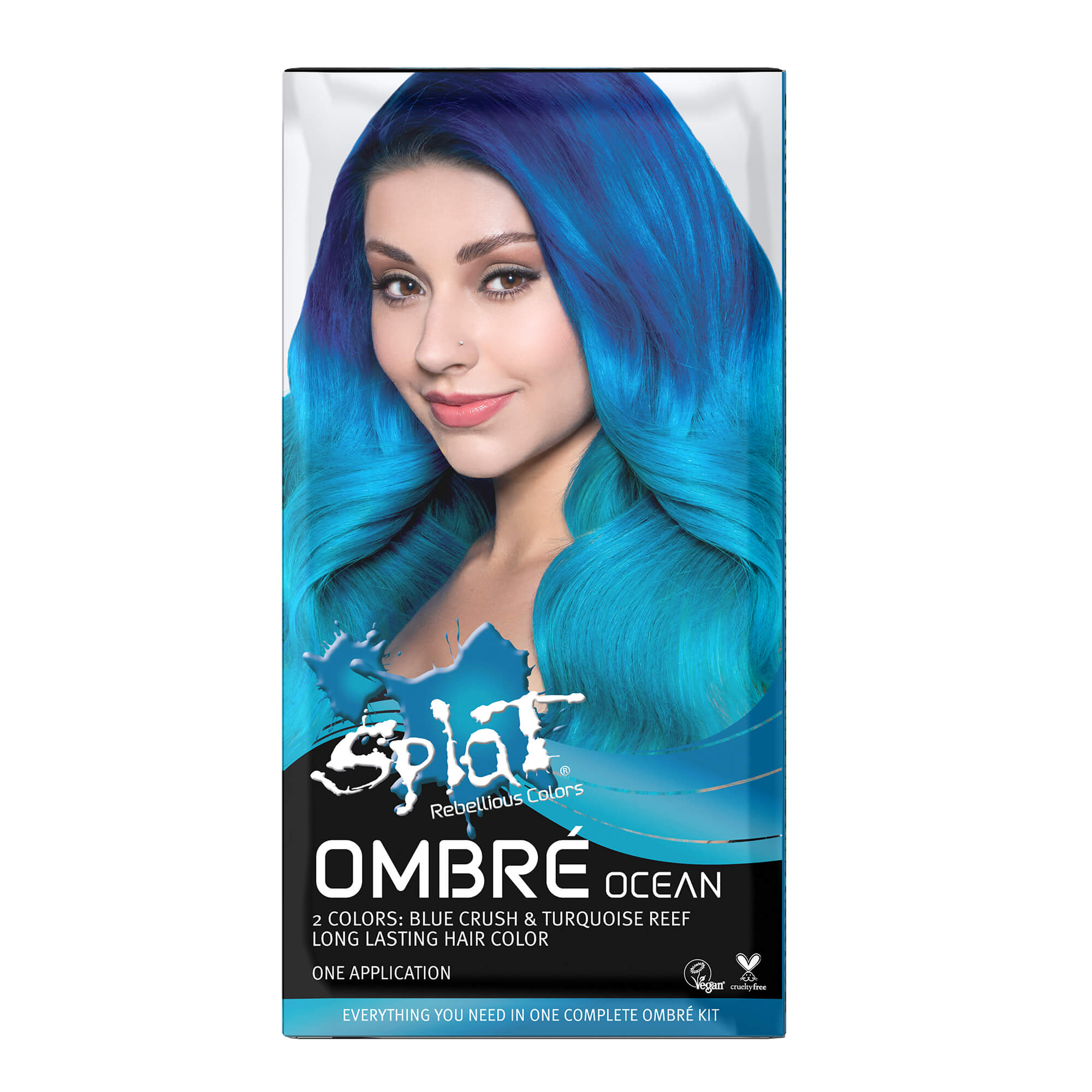 Ombre Complete Kit with Bleach and 2 Semi-Permanent Colors - Ombre Ocean