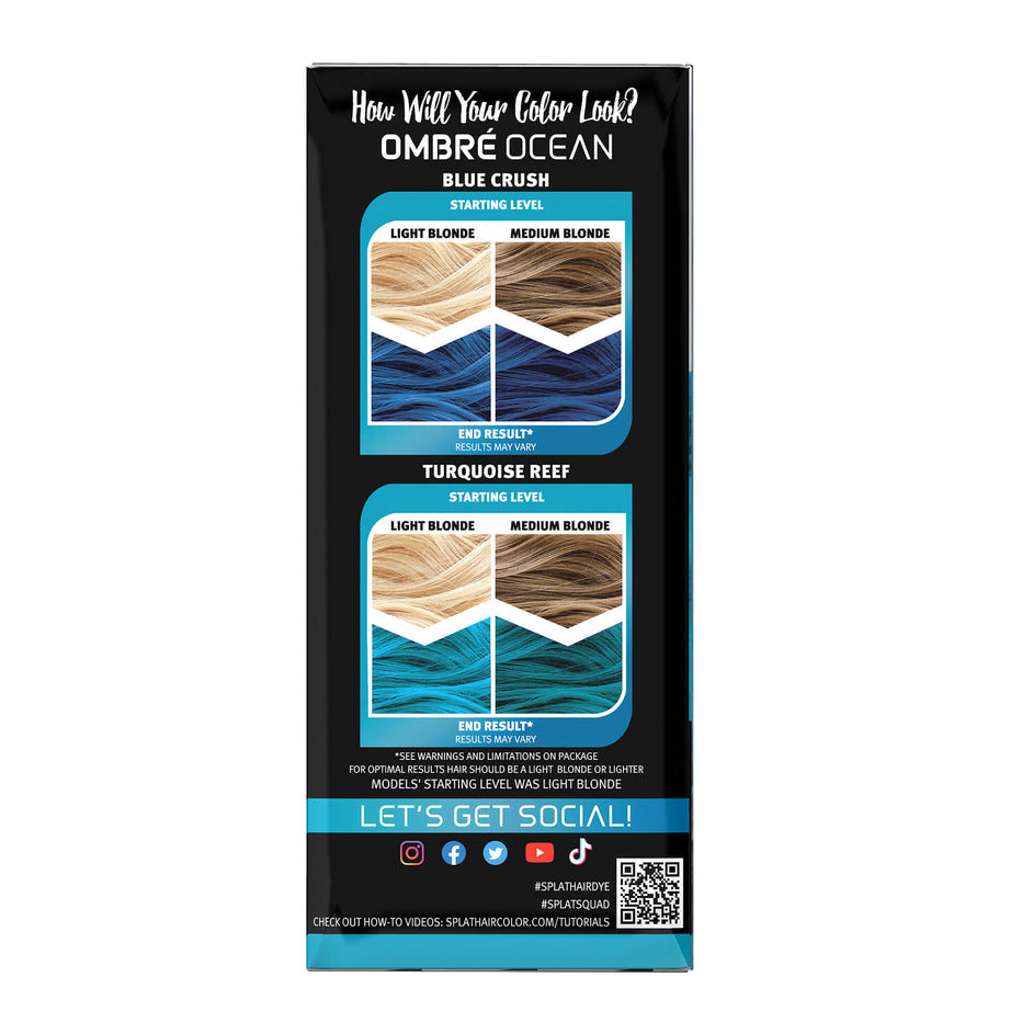Splat Blue Ombre Semi-Permanent Hair Dye Kit in Ombre Ocean – Splat ...