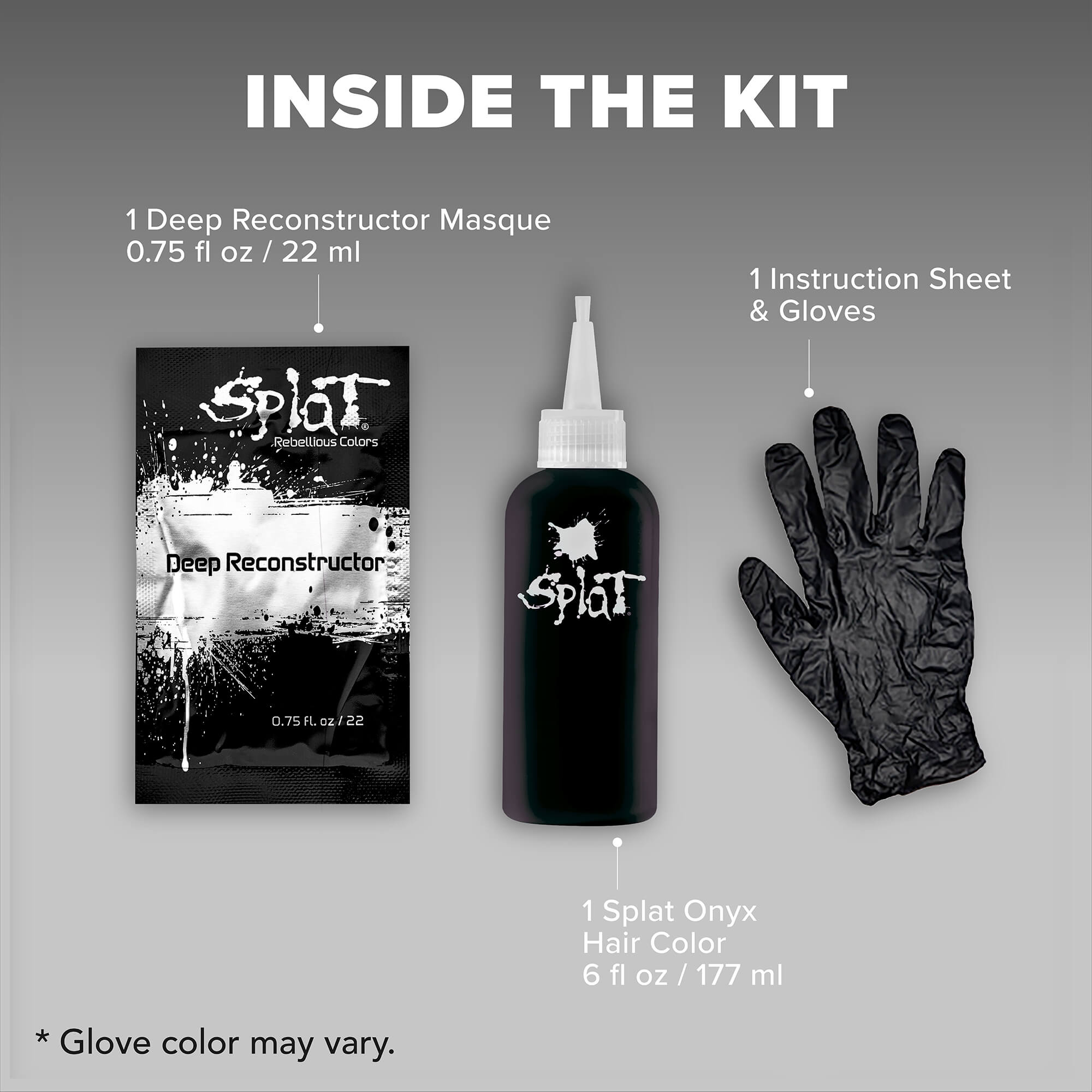 Midnight Onyx No Bleach Black Semi-Permanent Hair Dye Kit