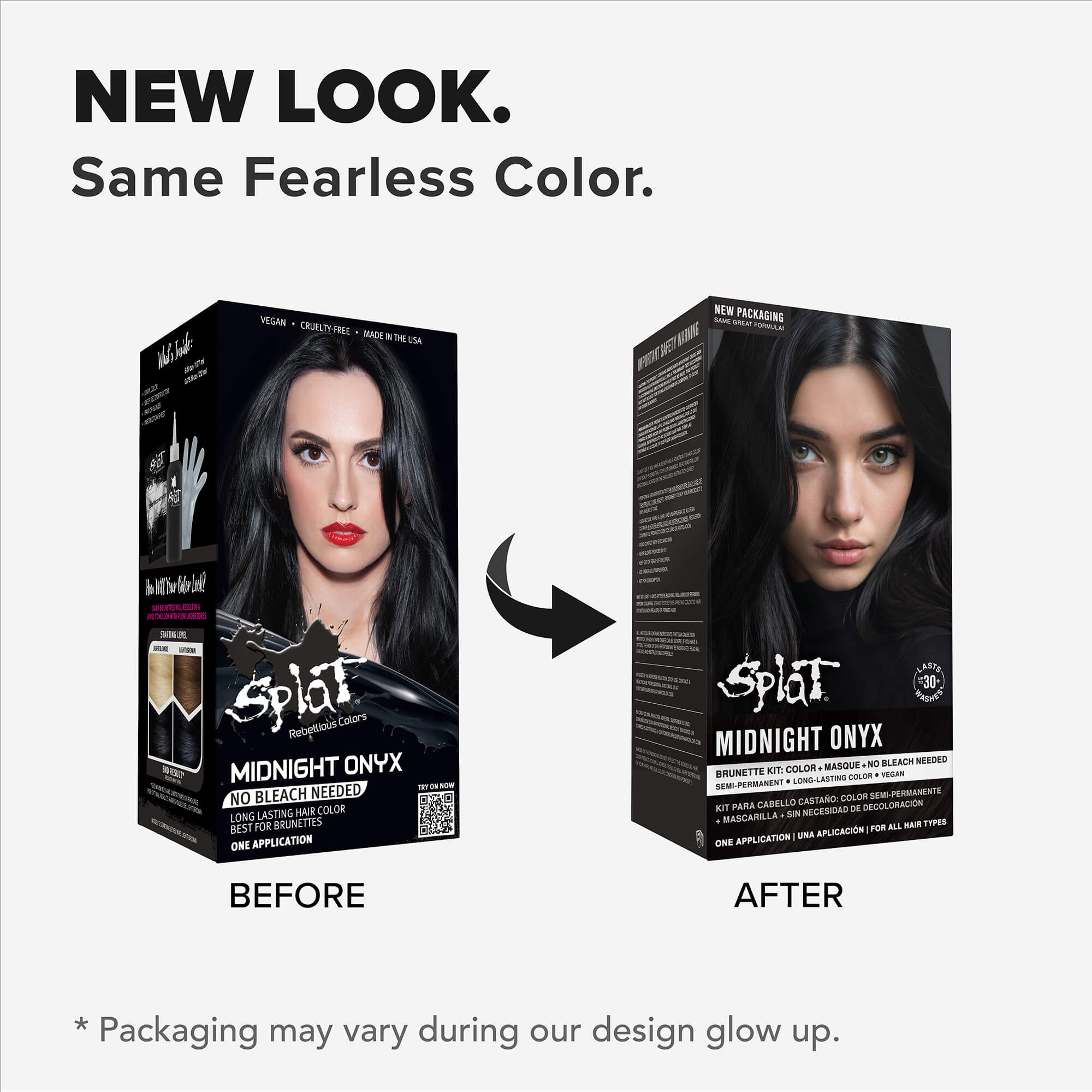 Midnight Onyx No Bleach Black Semi-Permanent Hair Dye Kit