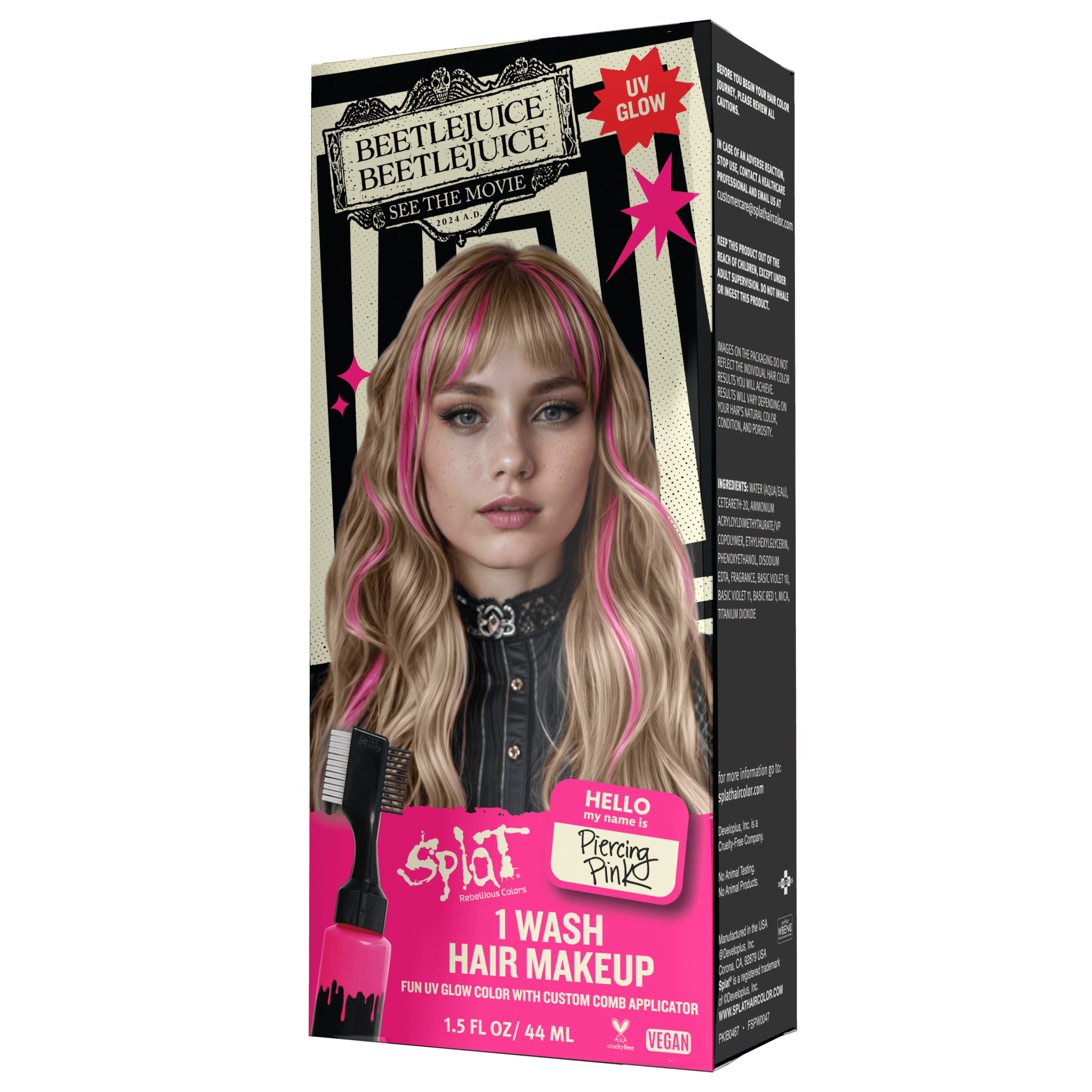 Beetlejuice Beetlejuice Piercing Pink - One-Wash Temporary Hair Dye