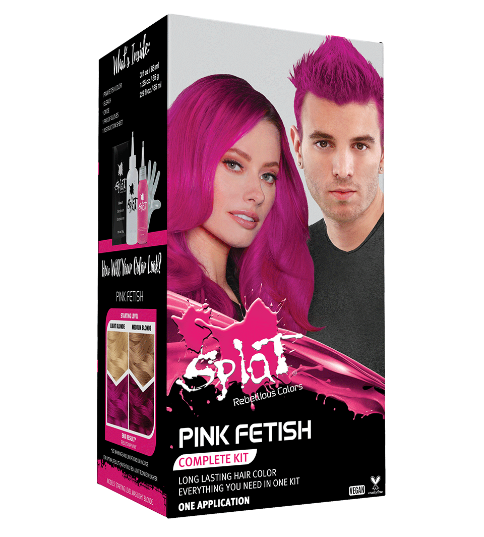 Pink Fetish: Original Pink Semi-Permanent Hair Dye Complete Kit with Bleach