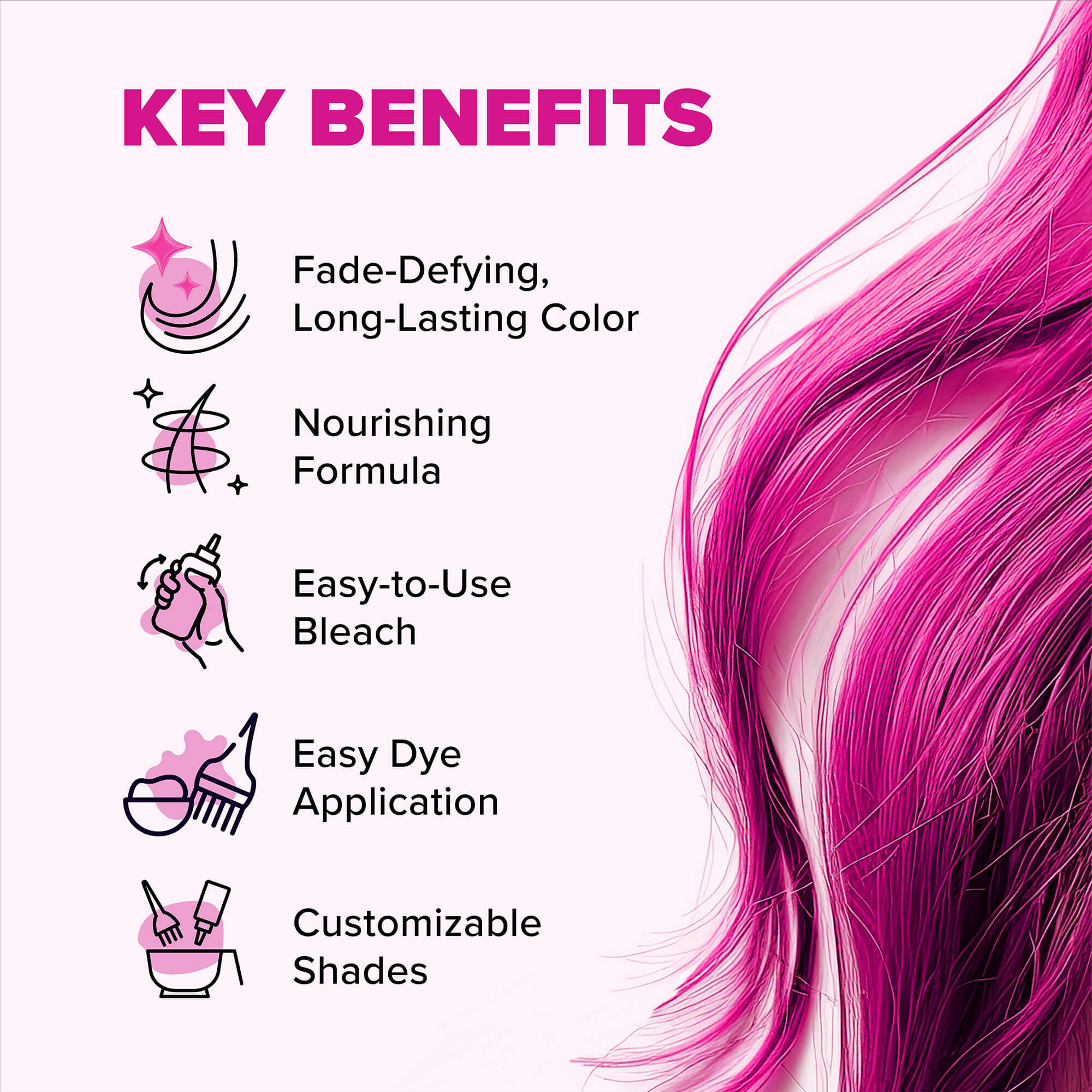Pink Fetish: Original Pink Semi-Permanent Hair Dye Complete Kit with Bleach