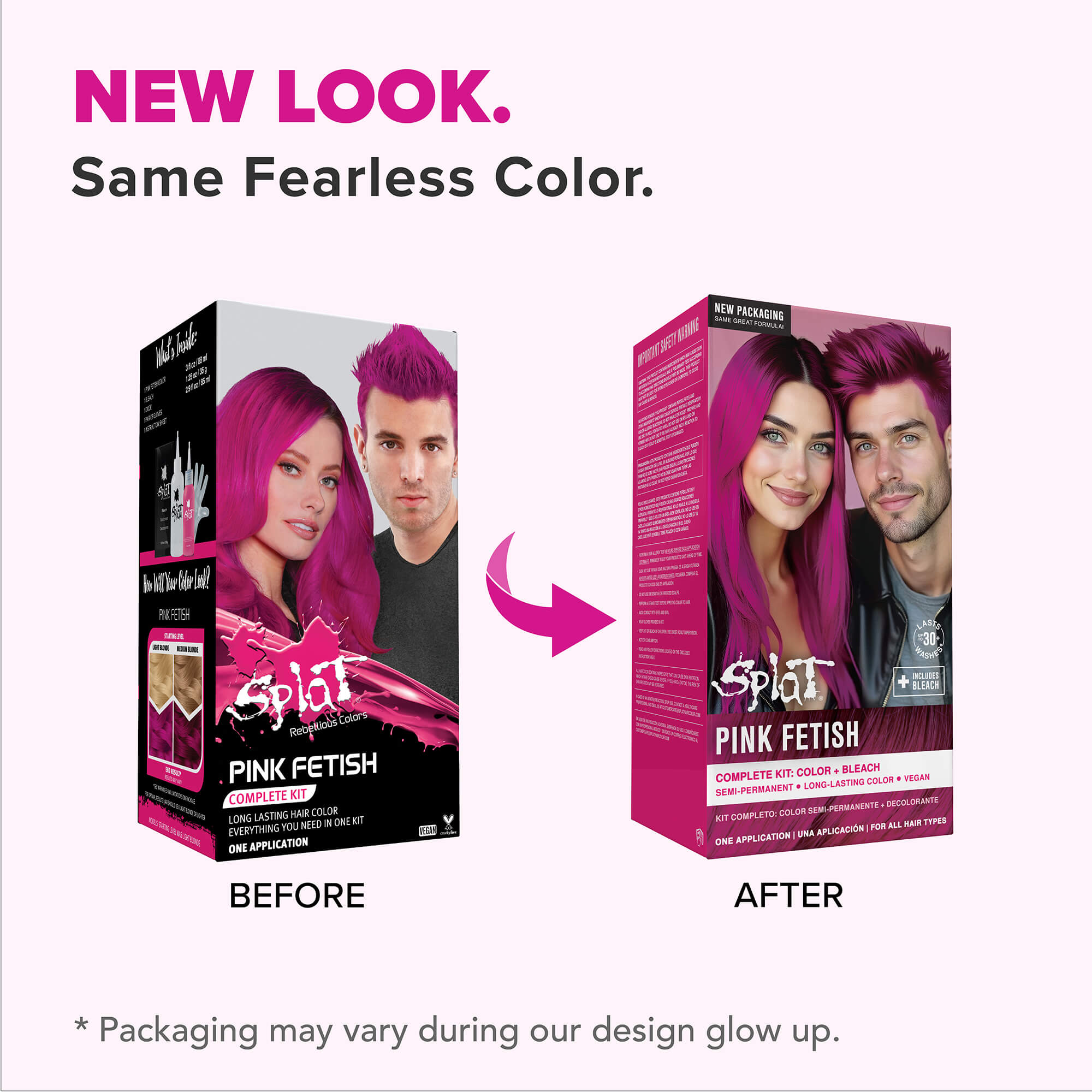 Pink Fetish: Original Pink Semi-Permanent Hair Dye Complete Kit with Bleach