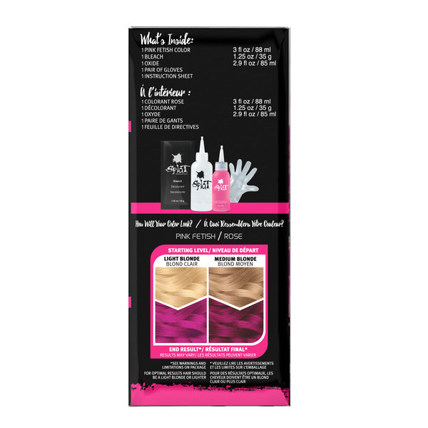 Pink Fetish: Original Pink Semi-Permanent Hair Dye Complete Kit with Bleach