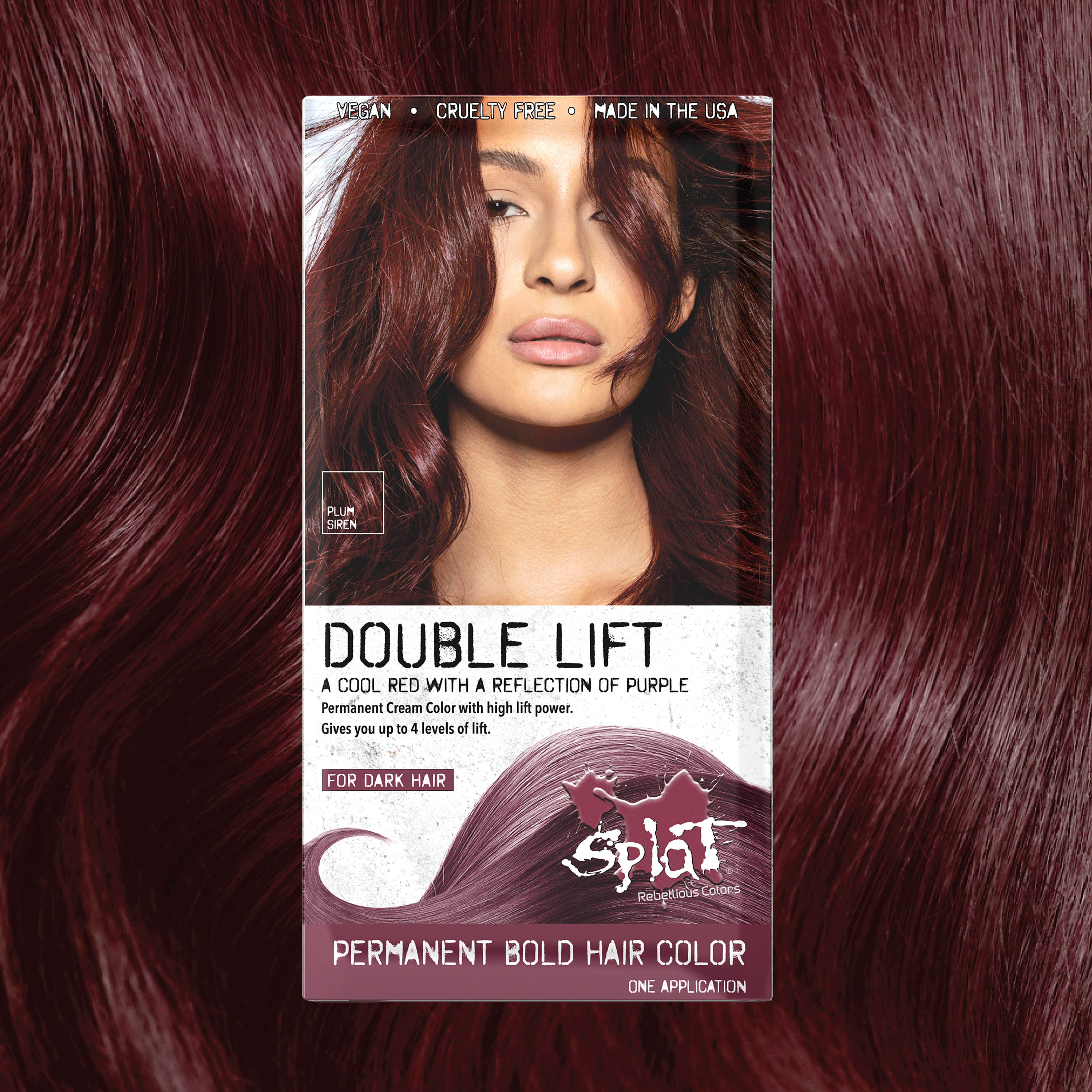 Plum Siren: Permanent Cool Red Hair Dye For Dark Hair