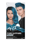 Pure Sapphire: Original Soft Blue Semi-Permanent Hair Dye Complete Kit with Bleach