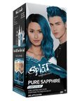 Pure Sapphire: Original Soft Blue Semi-Permanent Hair Dye Complete Kit with Bleach