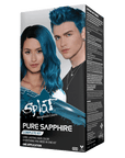 Pure Sapphire: Original Soft Blue Semi-Permanent Hair Dye Complete Kit with Bleach