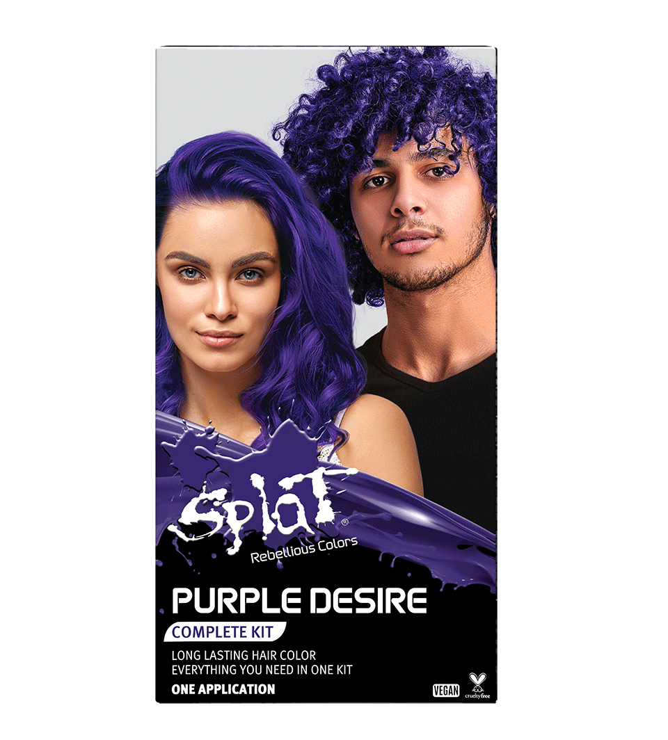 Purple Desire: Original Purple Semi-Permanent Hair Dye Complete Kit with Bleach