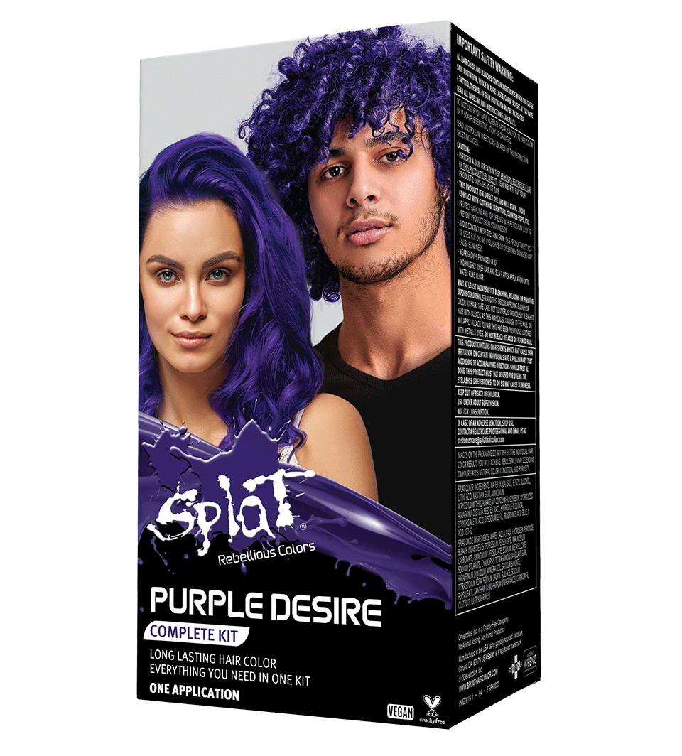 Purple Desire: Original Purple Semi-Permanent Hair Dye Complete Kit with Bleach