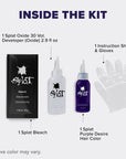 Purple Desire: Original Purple Semi-Permanent Hair Dye Complete Kit with Bleach