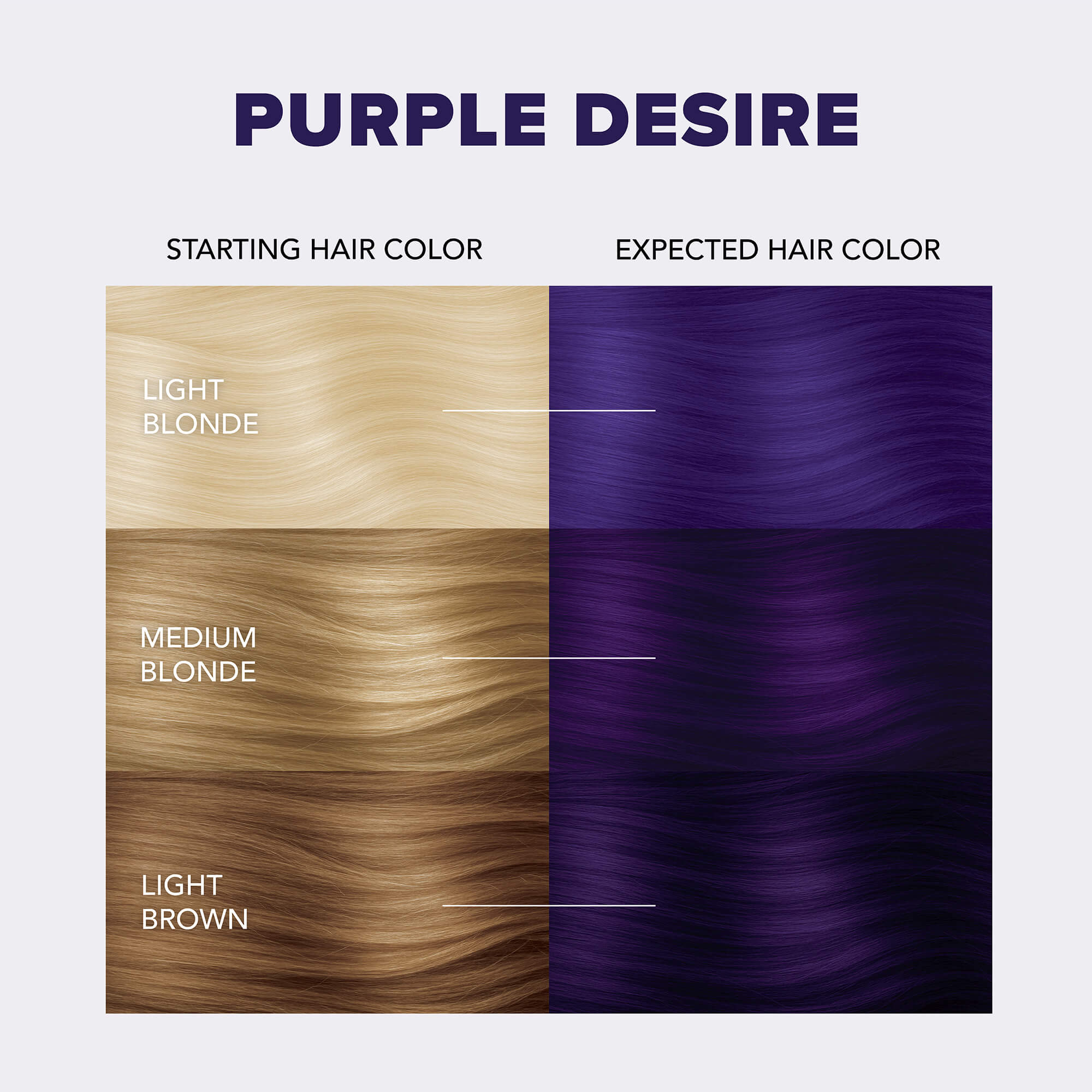 Purple Desire: Original Purple Semi-Permanent Hair Dye Complete Kit with Bleach