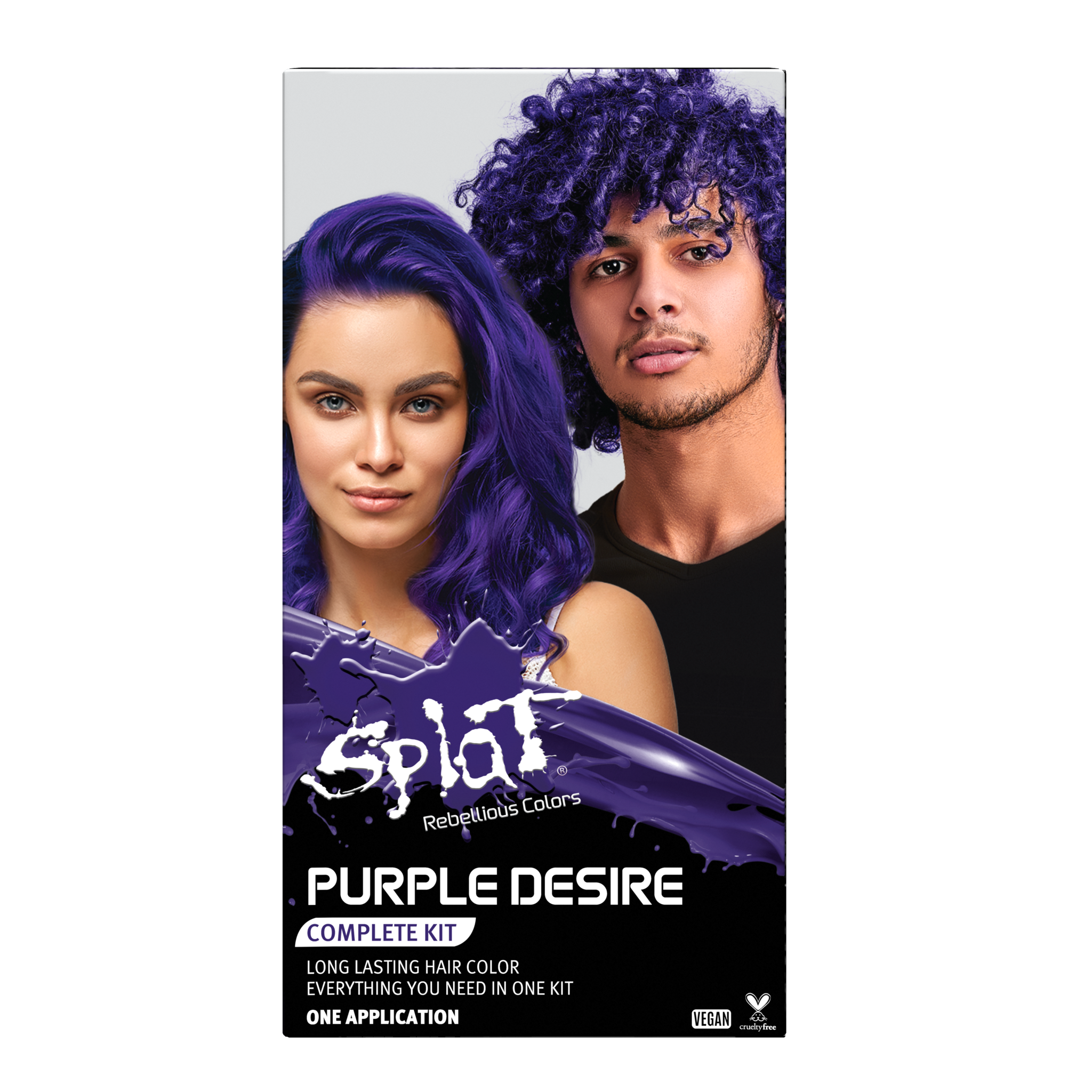 Purple Desire: Original Purple Semi-Permanent Hair Dye Complete Kit with Bleach