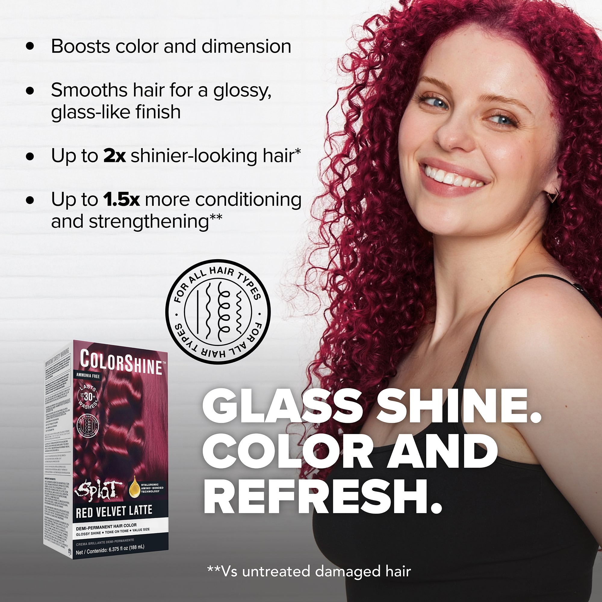 Splat ColorShine Demi-Permanent Hair Color:  7R Red Velvet Latte