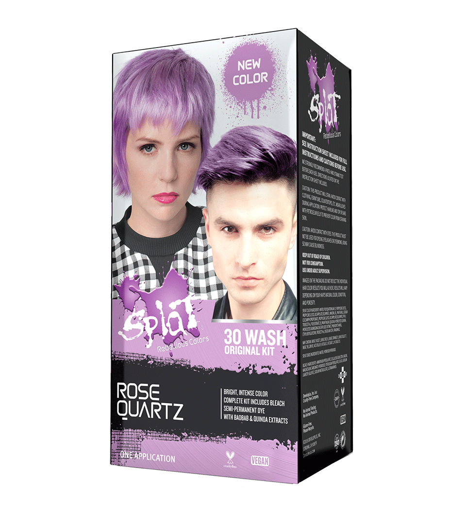 Rose Quartz: Original Soft Pink Semi-Permanent Hair Dye Complete Kit with Bleach