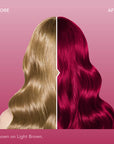 Midnight Ruby No Bleach Dark Red Semi-Permanent Hair Dye Kit