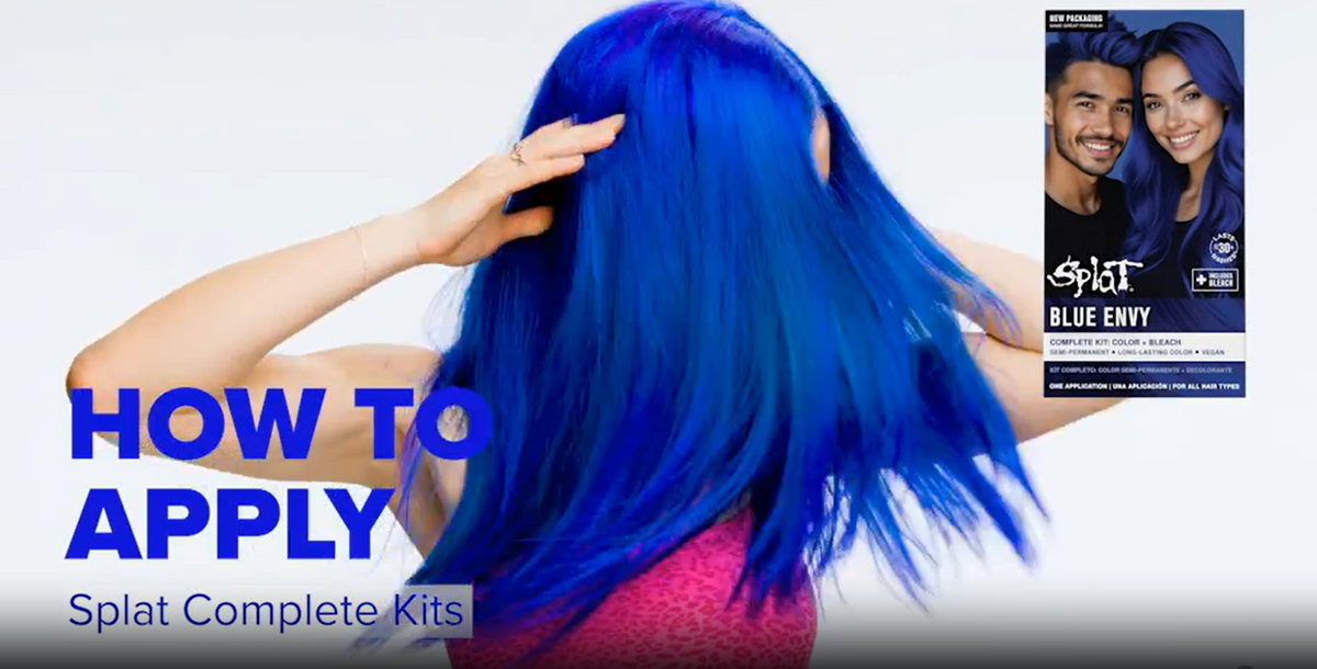 Blue Envy: Original Deep Blue Semi-Permanent Hair Dye Complete Kit with Bleach video thumbnail