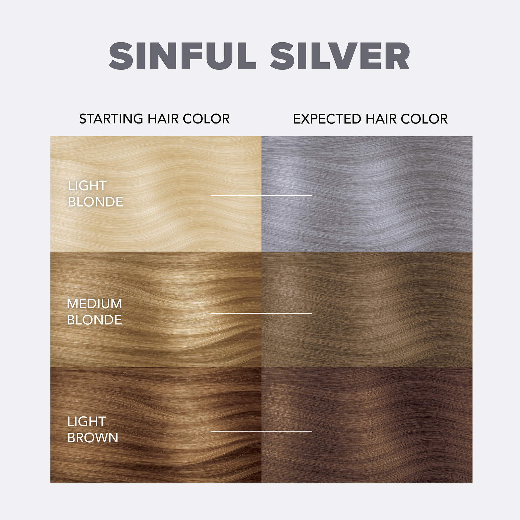 Sinful Silver: Original Silver Semi-Permanent Hair Dye Complete Kit with Bleach