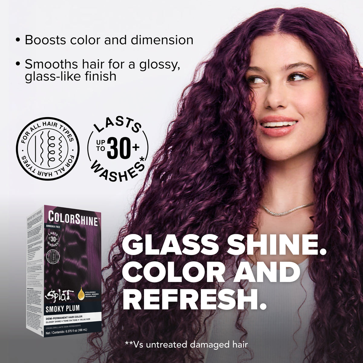 Splat ColorShine Demi-Permanent Hair Color:  4V Smoky Plum
