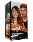 Spicy Copper: Copper Semi-Permanent Hair Dye Complete Kit with Bleach