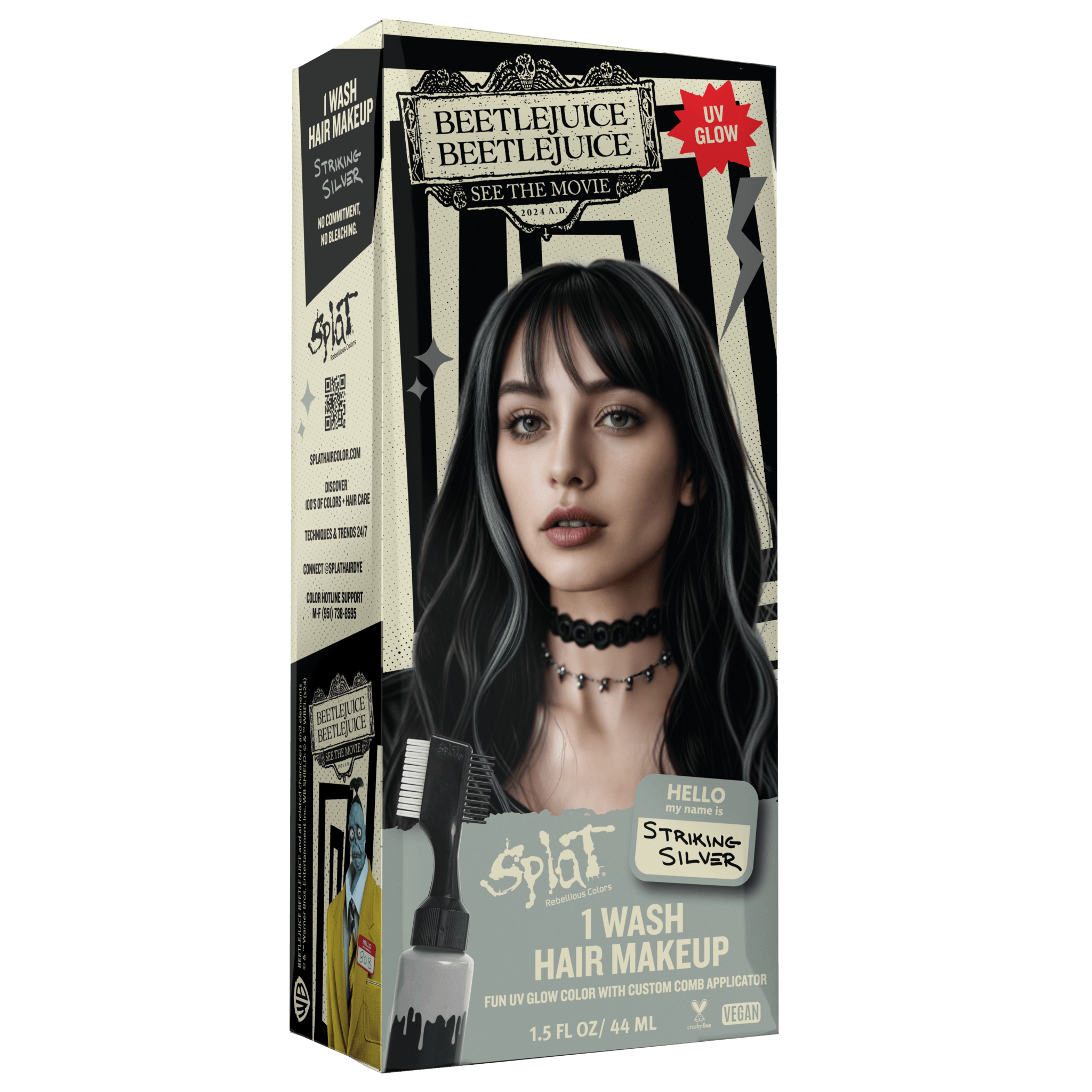 Beetlejuice Beetlejuice Striking Silver - One-Wash Temporary Hair Dye