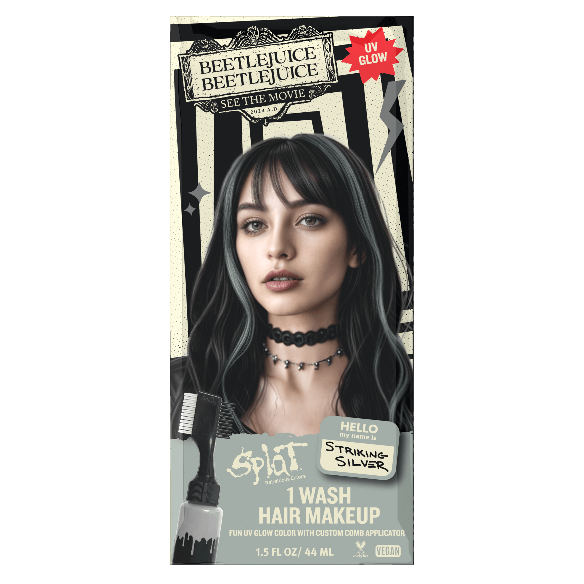 Beetlejuice Beetlejuice Striking Silver - One-Wash Temporary Hair Dye