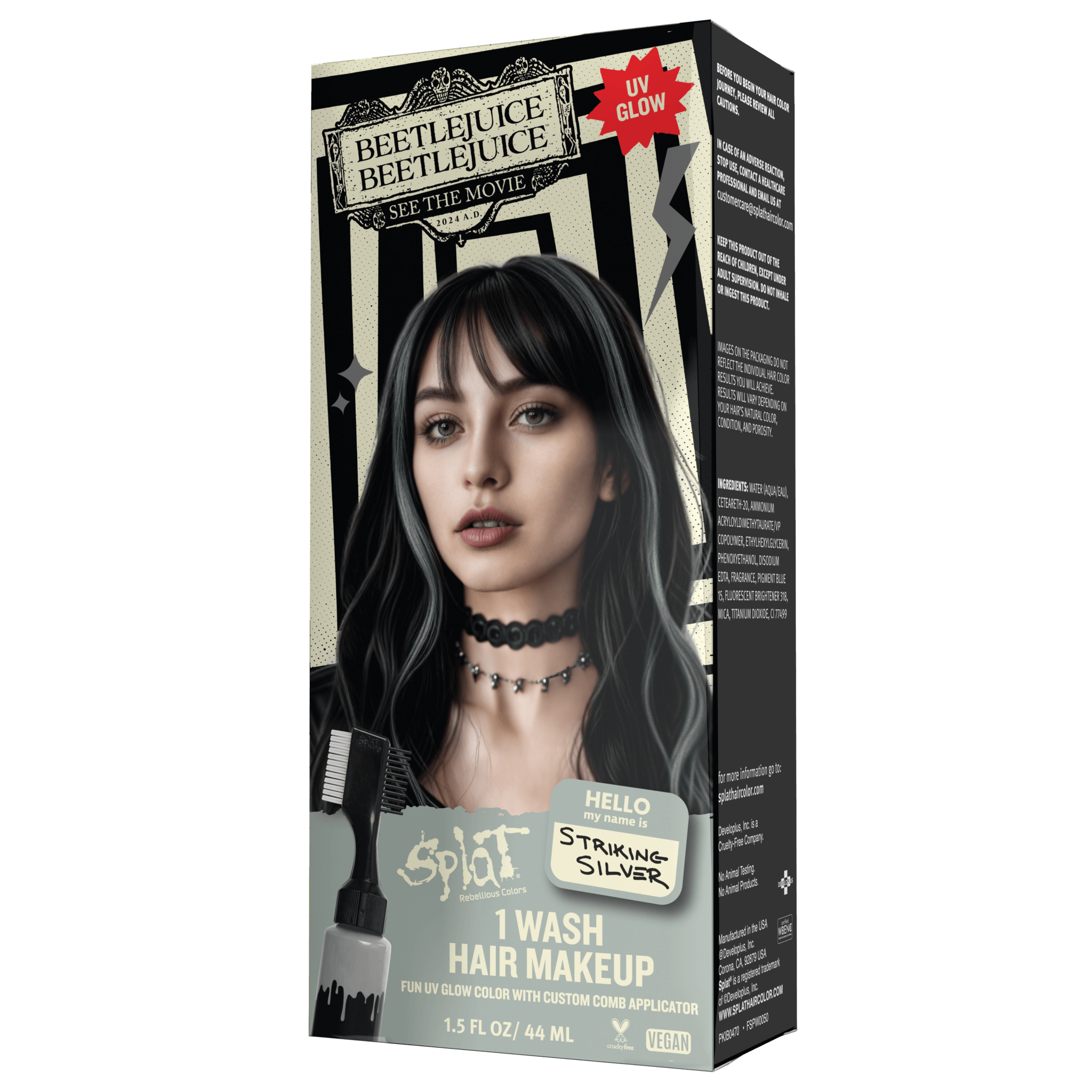 Beetlejuice Beetlejuice Striking Silver - One-Wash Temporary Hair Dye