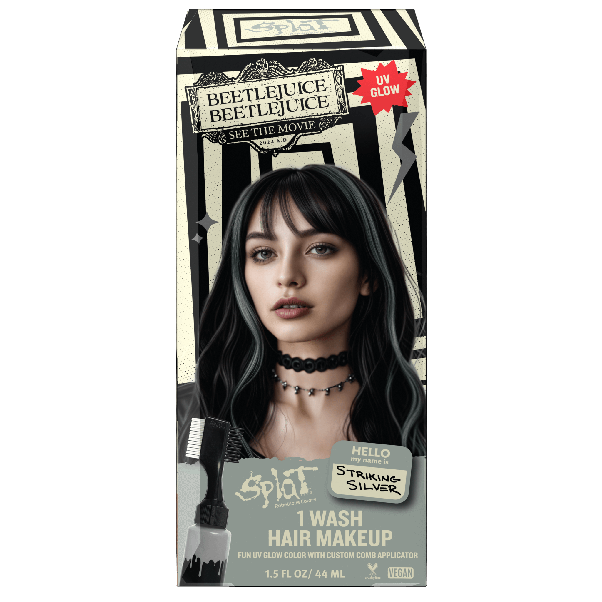 Beetlejuice Beetlejuice Striking Silver - One-Wash Temporary Hair Dye