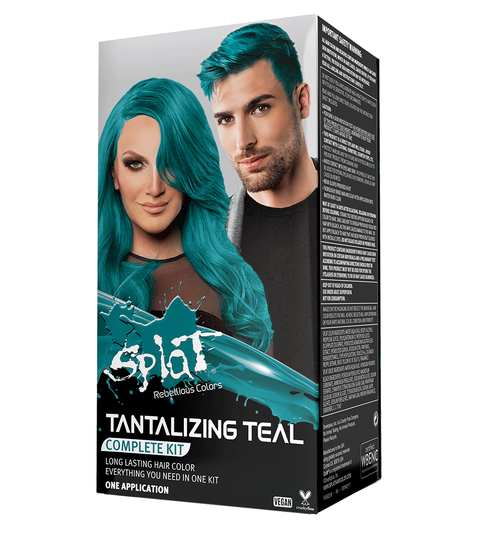 Tantalizing Teal: Original Teal Semi-Permanent Hair Dye Complete Kit with Bleach