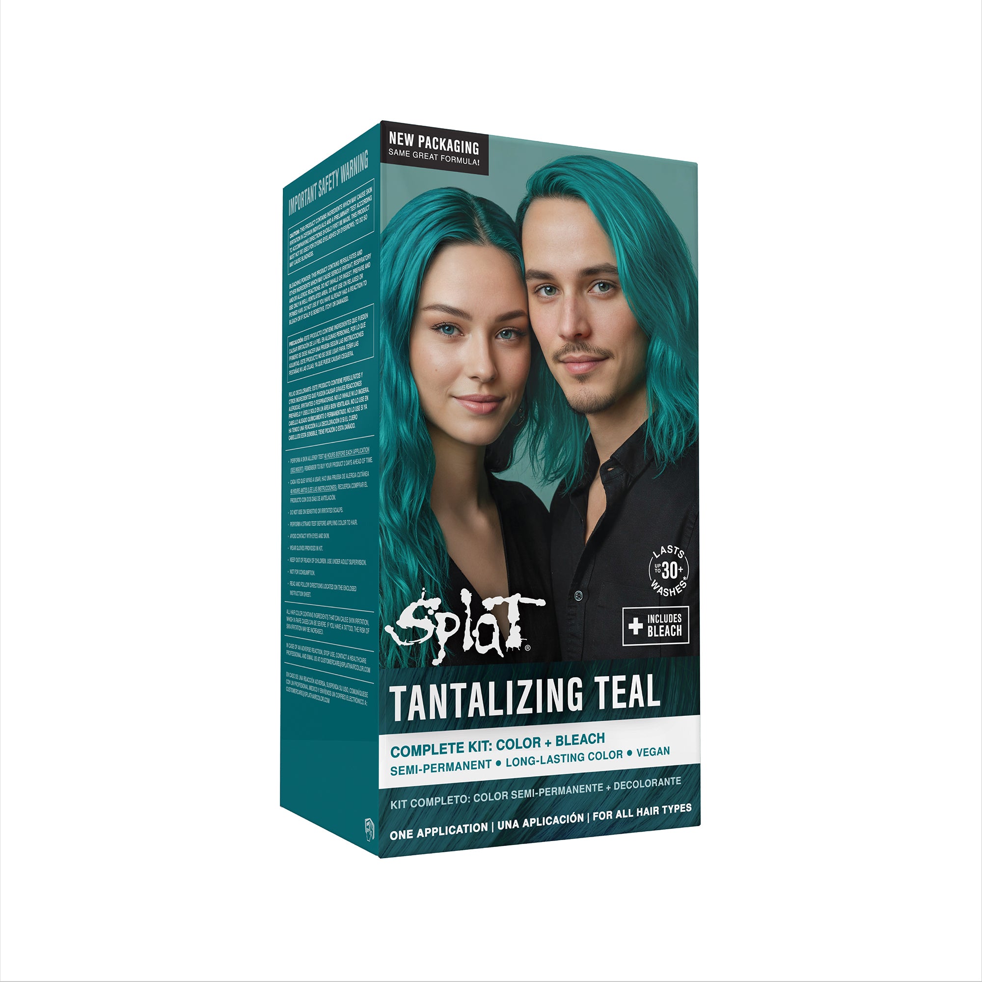 Kit completo original con decolorante y tinte de cabello semipermanente - Tantalizing Teal