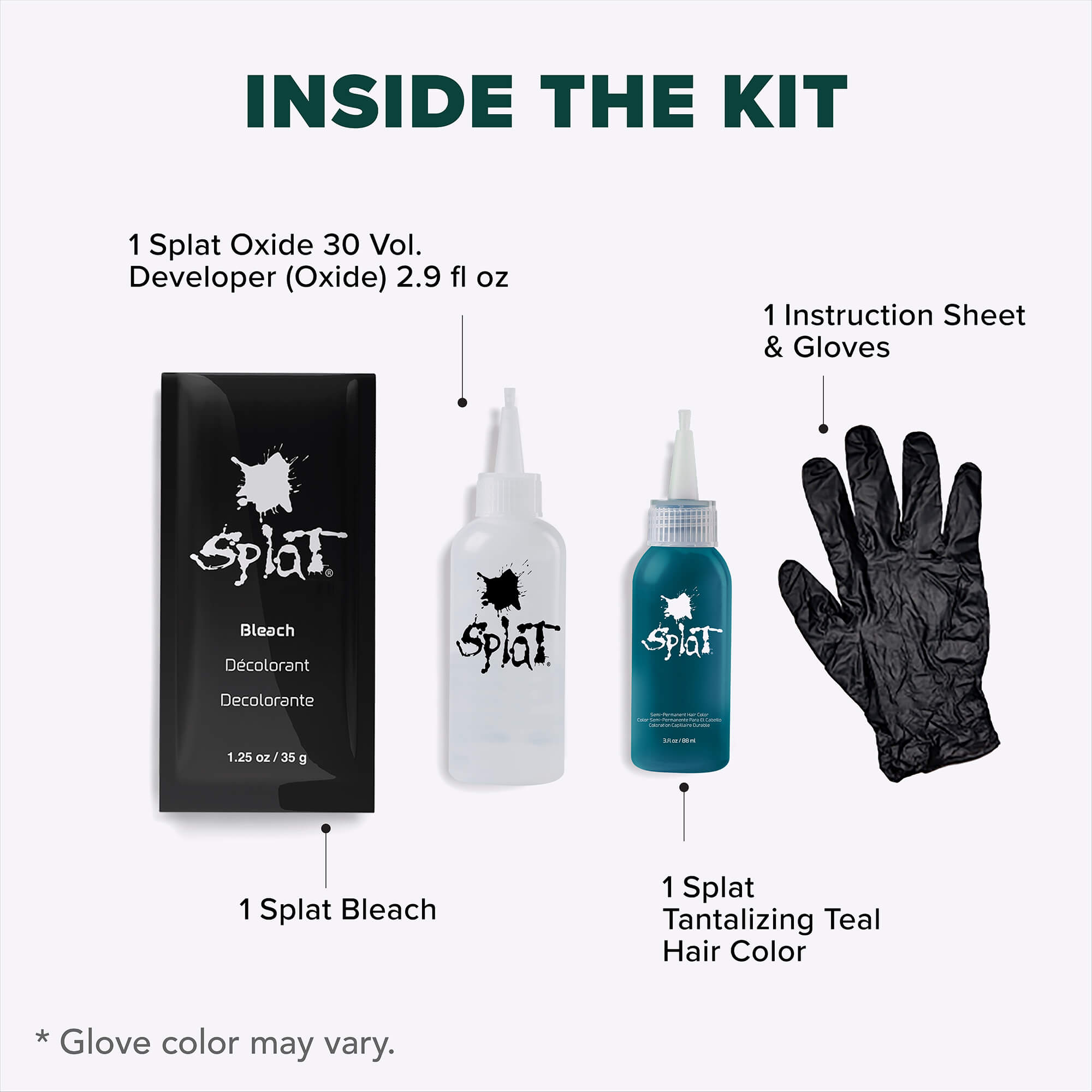 Tantalizing Teal: Original Teal Semi-Permanent Hair Dye Complete Kit with Bleach