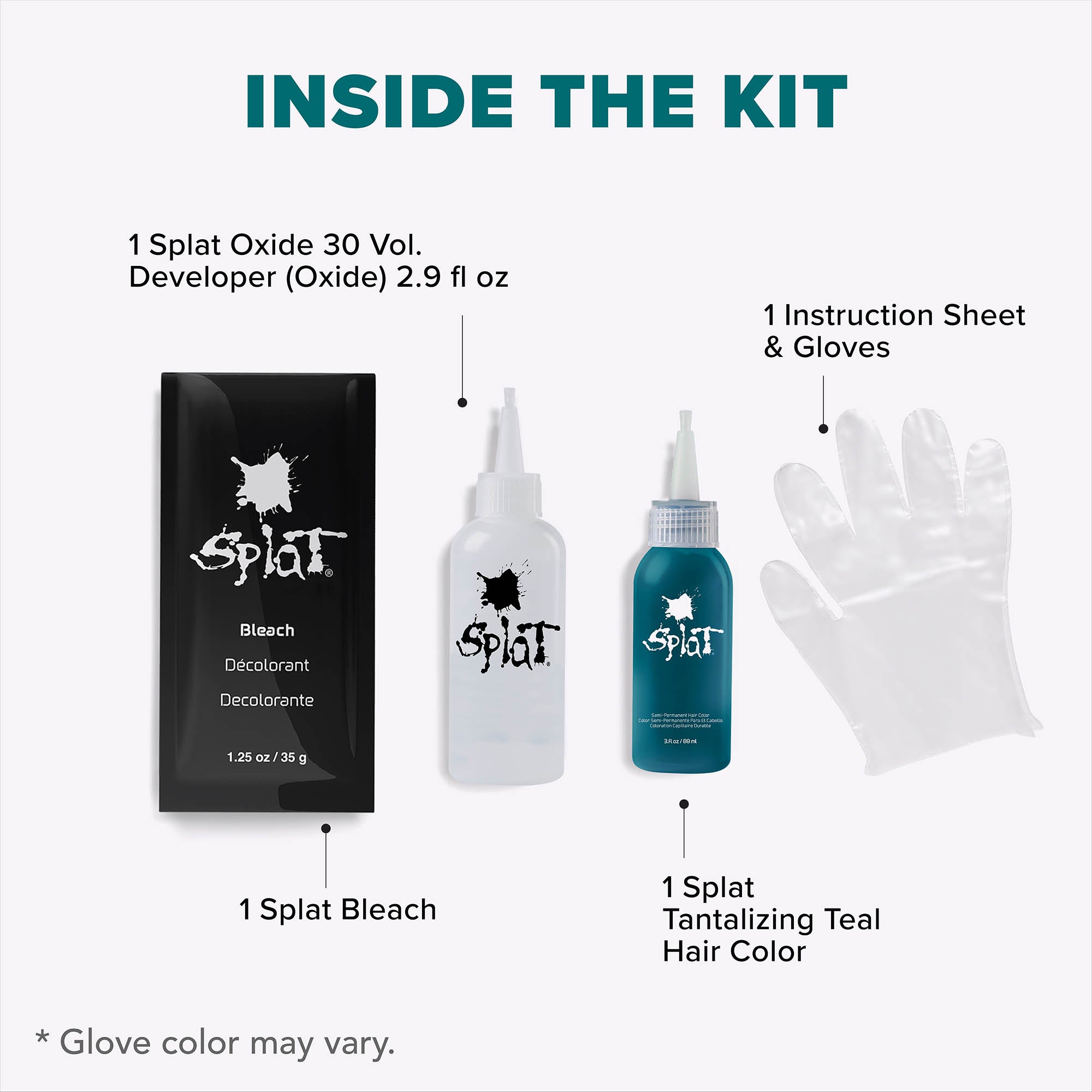 Tantalizing Teal: Original Teal Semi-Permanent Hair Dye Complete Kit with Bleach