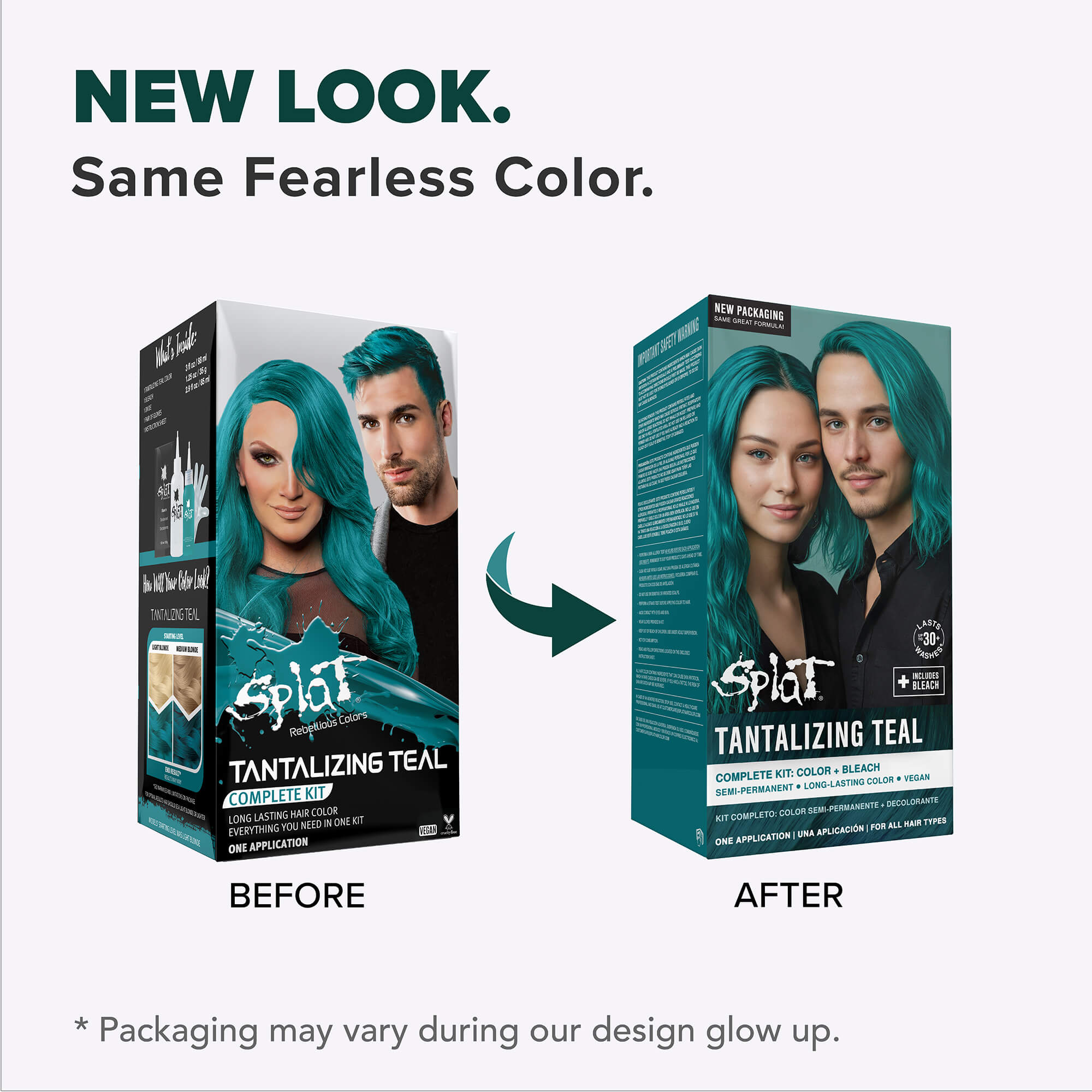 Tantalizing Teal: Original Teal Semi-Permanent Hair Dye Complete Kit with Bleach