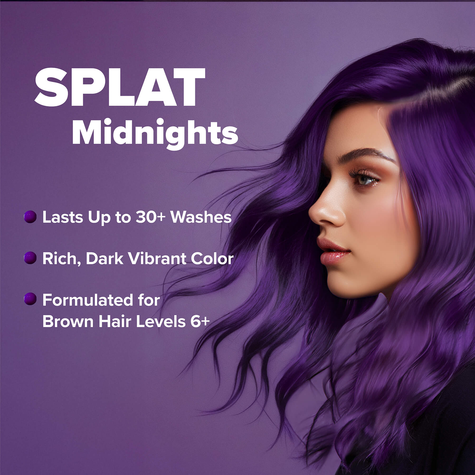 Midnight Tanzanite No Bleach Dark Purple Semi-Permanent Hair Dye Kit