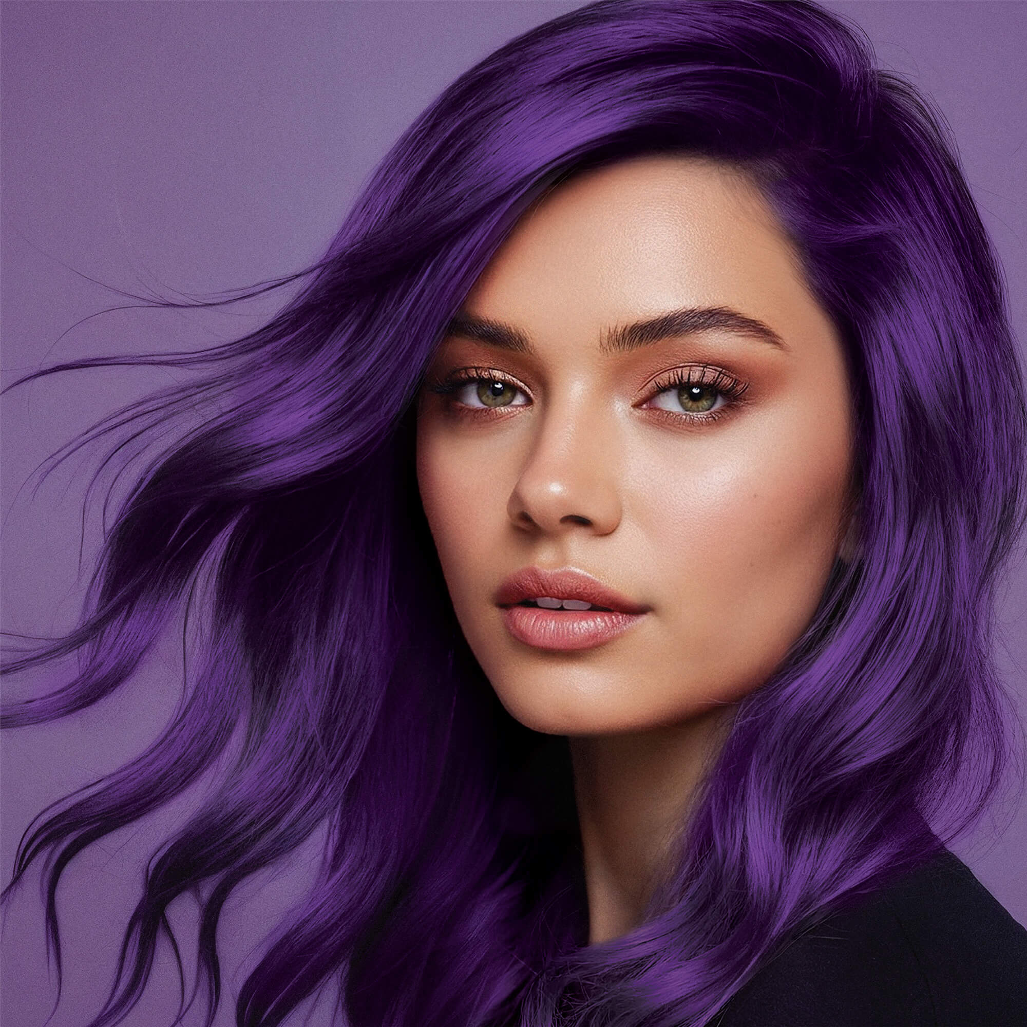 Midnight Tanzanite No Bleach Dark Purple Semi-Permanent Hair Dye Kit