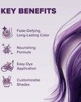 Midnight Violet No Bleach Violet Semi-Permanent Hair Dye Kit