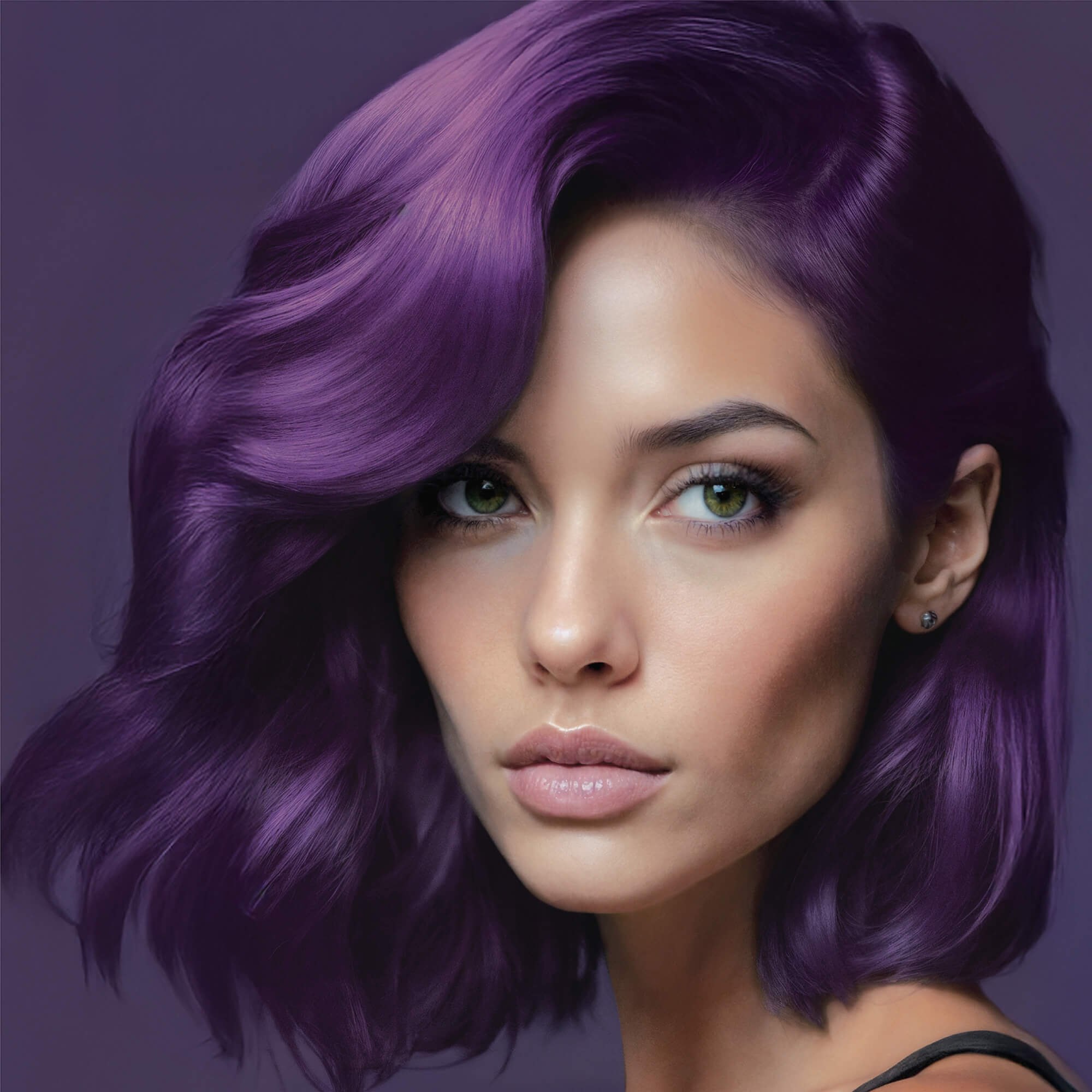 Midnight Violet No Bleach Violet Semi-Permanent Hair Dye Kit