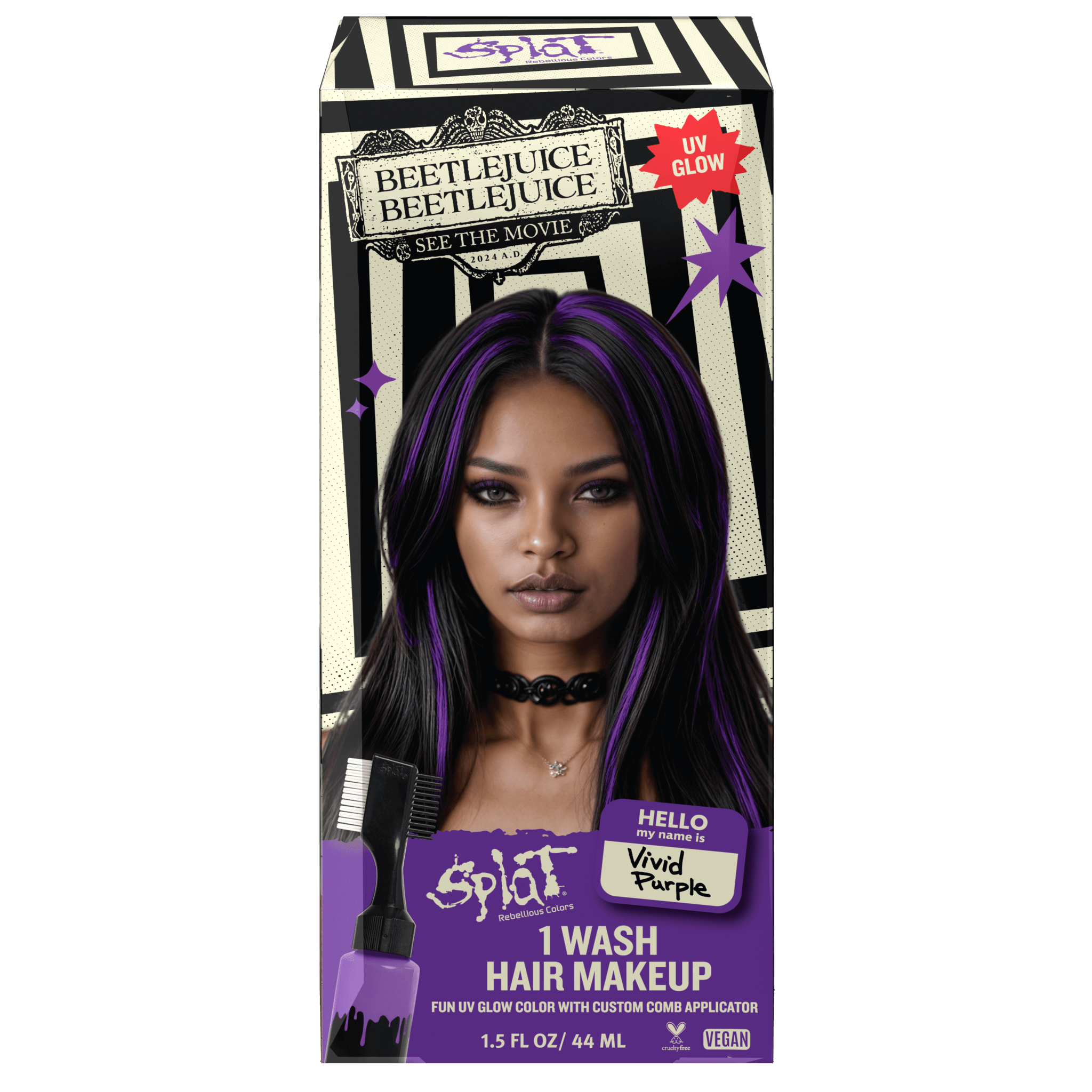 Beetlejuice Beetlejuice Vivid Purple - One-Wash Temporary Hair Dye