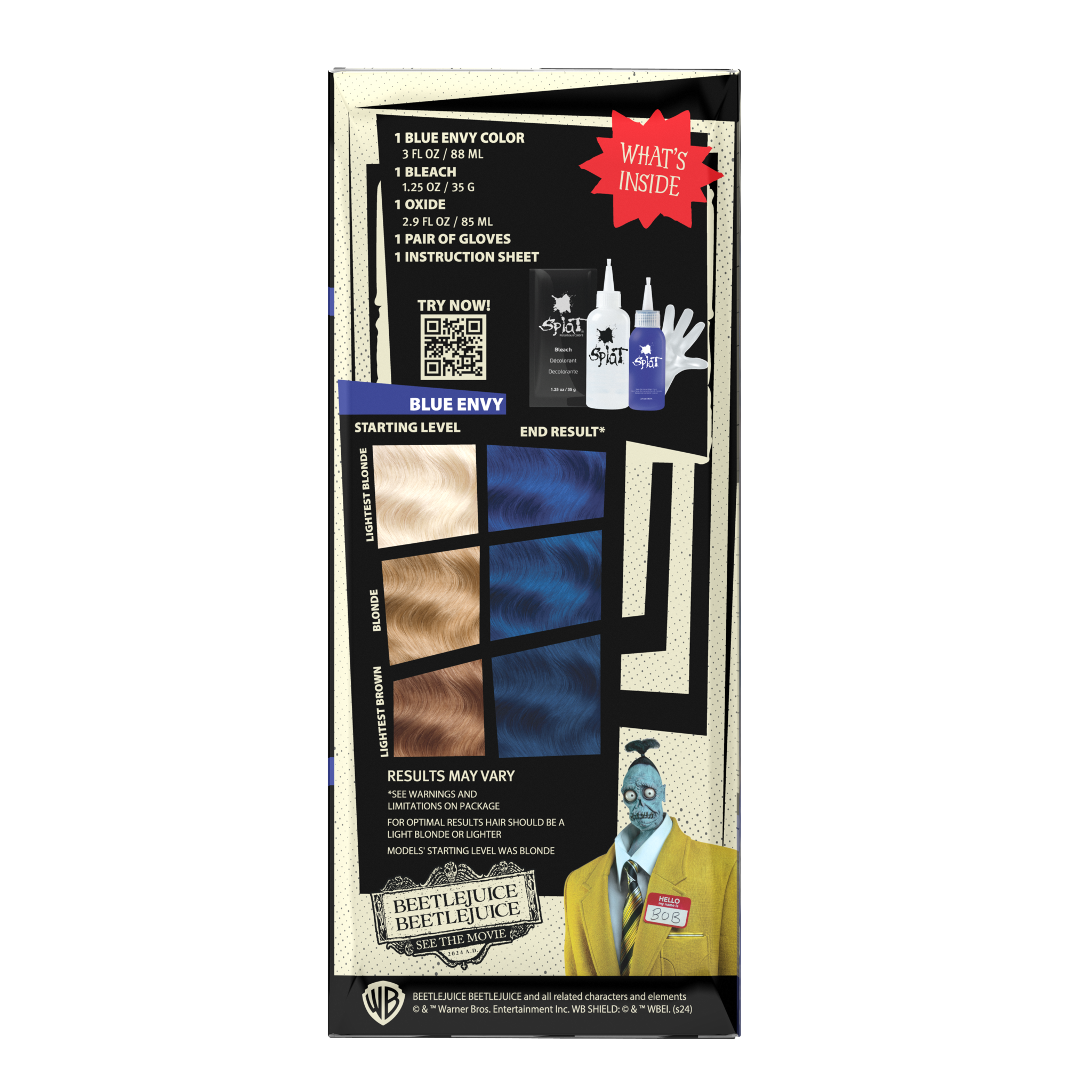 Beetlejuice Beetlejuice Blue Envy - Semi-Permanent Hair Dye Complete Kit with Bleach