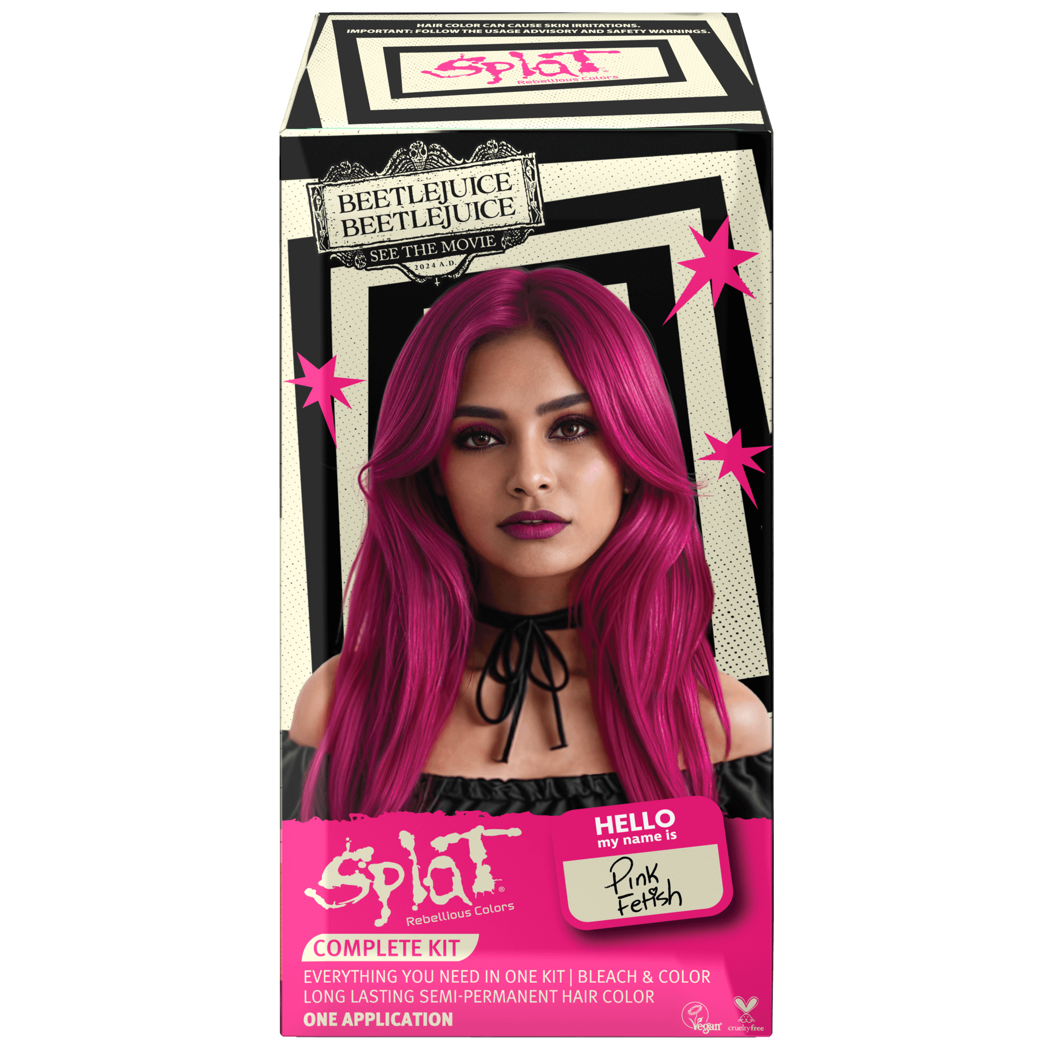 Beetlejuice Beetlejuice Pink Fetish - Semi-Permanent Hair Dye Complete Kit with Bleach