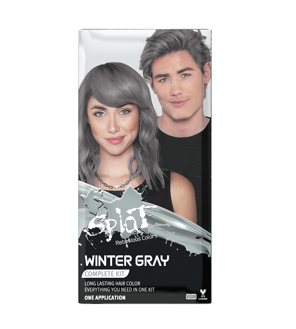 Winter Grey: Original Grey Semi-Permanent Hair Dye Complete Kit with Bleach