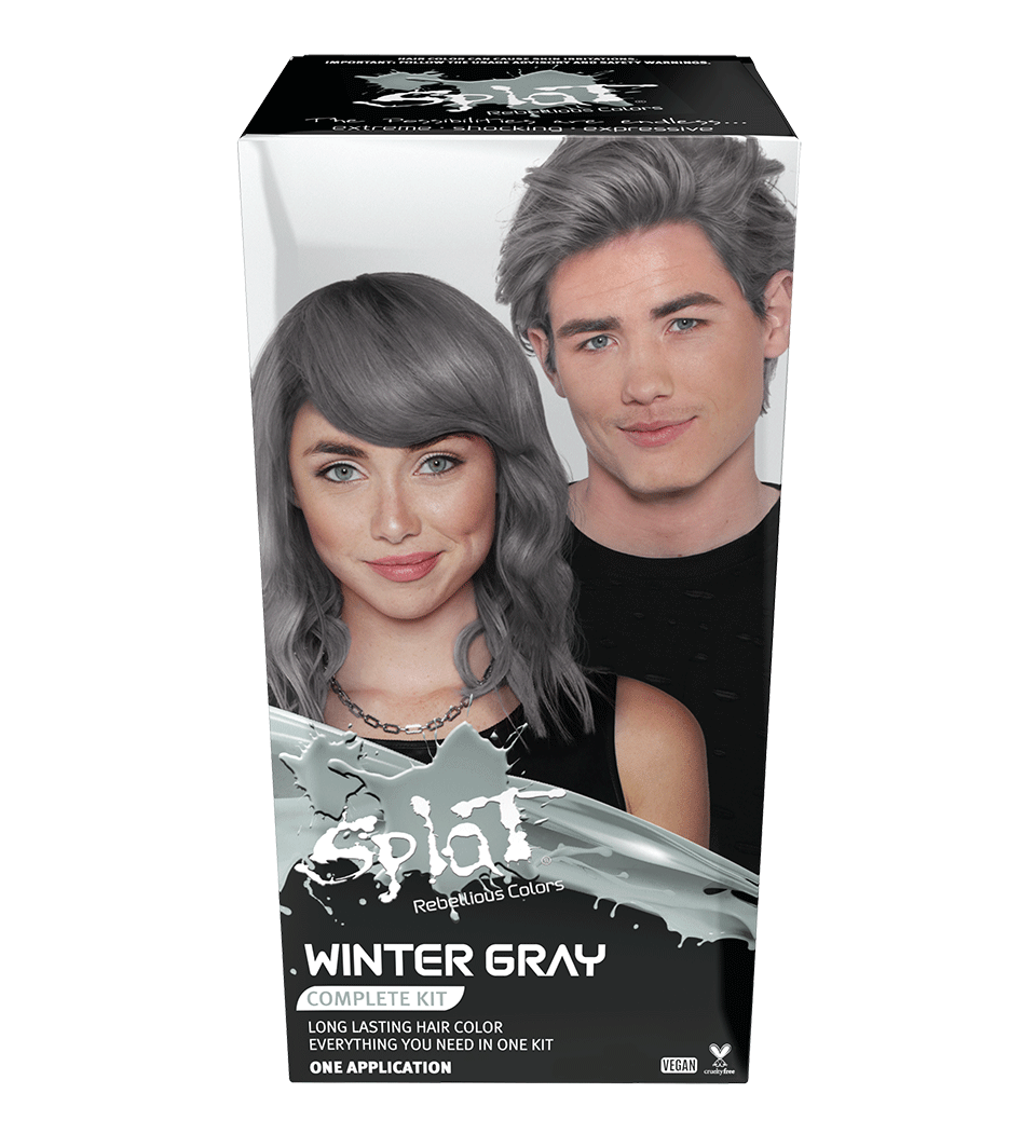 Winter Grey: Original Grey Semi-Permanent Hair Dye Complete Kit with Bleach