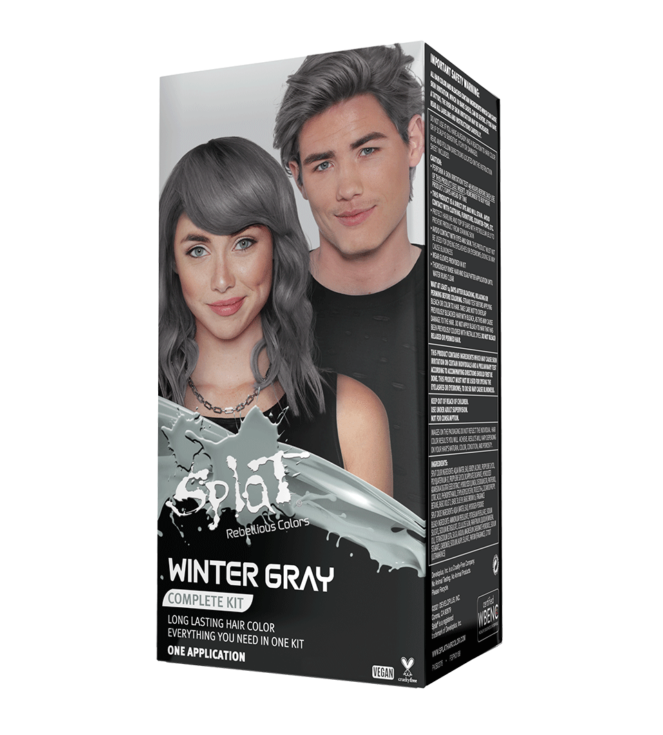 Winter Grey: Original Grey Semi-Permanent Hair Dye Complete Kit with Bleach