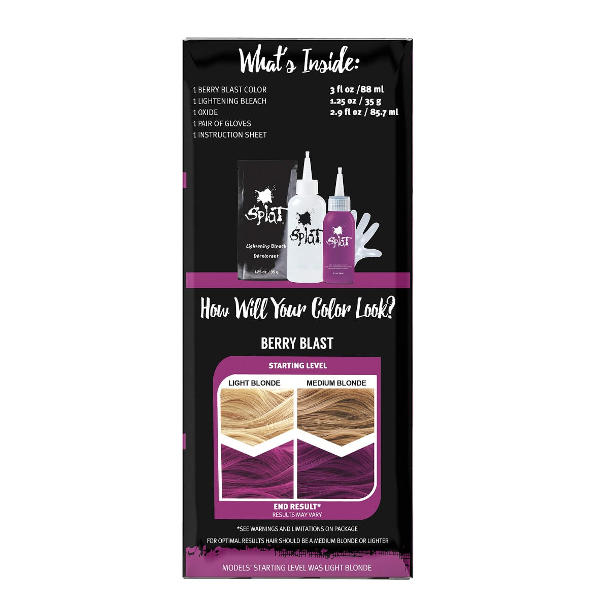Berry Splat Berry Blast: Purple Semi-Permanent Hair Dye Kit | Splat Hair Color